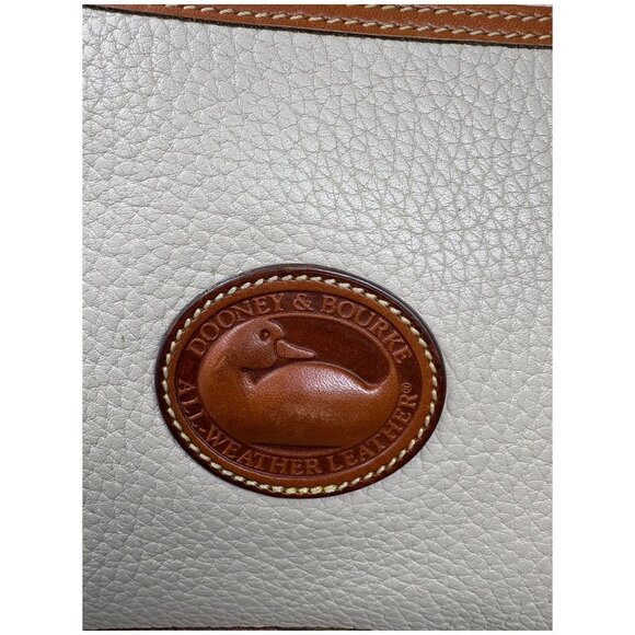 Vintage Dooney & Bourke Cream British Tan AWL Equestrian Crossbody Saddle Bag - Picture 11 of 14